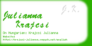 julianna krajcsi business card